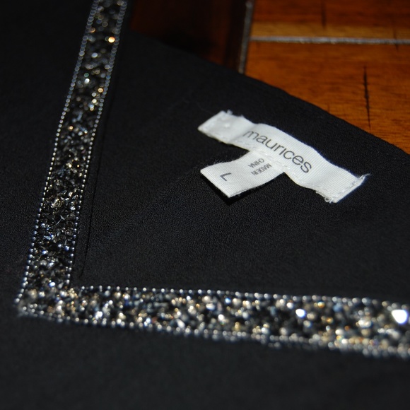 Maurices black dressy tank top NWOT - Picture 2 of 5